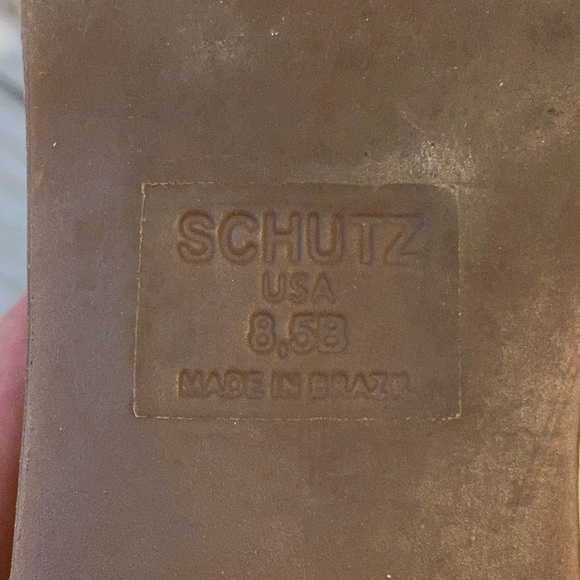 SCHUTZ Tan Cork and Suede Ankle Strap Platform Sandal, Size 8.5B - Picture 10 of 12